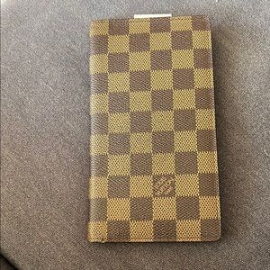 LV Damier Ebene Pattern Coated Canvas Porte-Valeurs Cartes Crédit